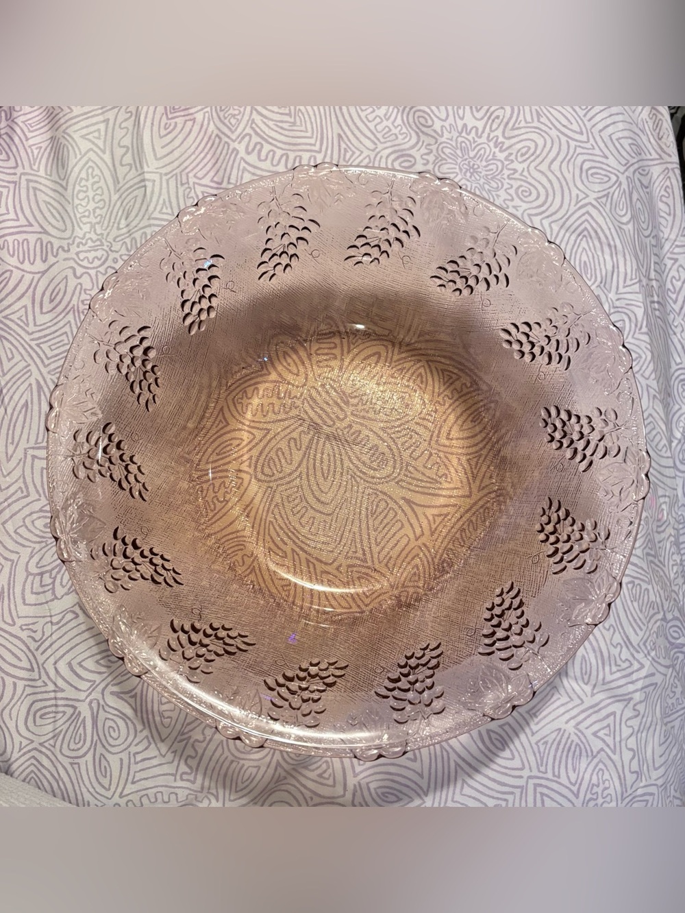 Indiana Glass Pink Depression Glass Round Serving Bowl